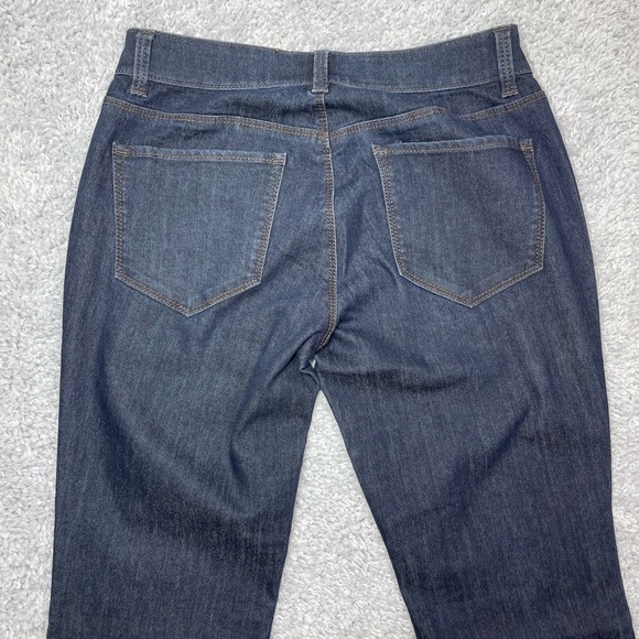 Ann Taylor Jeans Womens 0 Denim Classic Clean Aesthetic Dark Wash Flair Flex - Picture 5 of 6